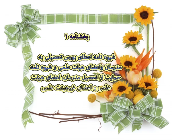 شیوه نامه اعطای بورس تحصیلی به مدرسان واعضای هیات علمی وشیوه نامه حمایت ازتحصیل مدرسان ، اعضای هیئت علمی واعضای غیرهیئت علمی