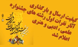 کیفیت ارسال و بارگذاری آثار نفرات اول رشته های جشنواره  علمی ، ادبی و هنری اعلام شد.