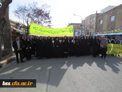 حضور پرشوراساتید ، کارکنان و دانشجویان دانشگاه فرهنگیان ،
  پردیس بنت الهدی صدر در راهپیمایی 22 بهمن 1394 3