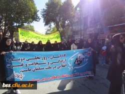 حضور در راهپیمایی 13  ابان 7