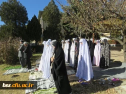 برپایی نماز شکرگزاری و باران در محوطه پردیس 3
