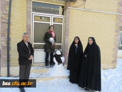 به مناسبت استقبال از  دهه فجر و شادی و شکر گذاری  از بارش نزولات آسمانی برگزار شد :
مسابقه ساخت آدم برفی 2