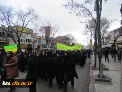 حضور حماسی اساتید ، کارکنان و دانشجو معلمان    پردیس بنت الهدی صدر  در راهپیمایی  یوم ا... 22 بهمن 95 5