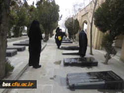 غبار روبی گلزار شهدای بهشت محمدی سنندج به همت تشکل هیئت فاطمیه و انجمن علمی ادبیات  3