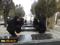 غبار روبی گلزار شهدای بهشت محمدی سنندج به همت تشکل هیئت فاطمیه و انجمن علمی ادبیات  6