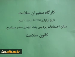 کانون سلامت برگزار  کرد:
کارگاه سفیران سلامت 7