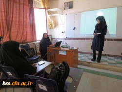 بازدید سرپرست پردیس بنت الهد ی صدر کردستان از جلسات دفاع پروژه کارنمای معلمی 9