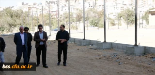 بازدید دکتر معروفی از روند پیشرفت پروژه زمین چمن مصنوعی دانشگاه فرهنگیان کردستان
