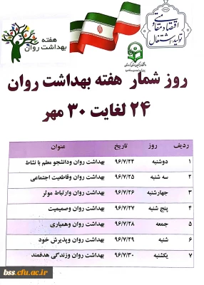 روز شمارهفته بهداشت روان