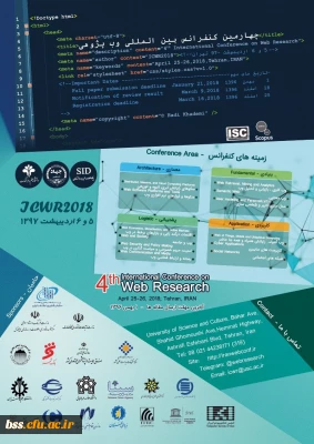 چهارمین کنفرانس  وب پژوهی برگزار می شود