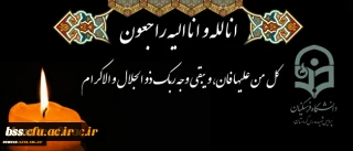 پیام تسلیت به سرکار خانم شکری