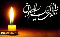 پیام تسلیت به سرکار خانم میترا شکری