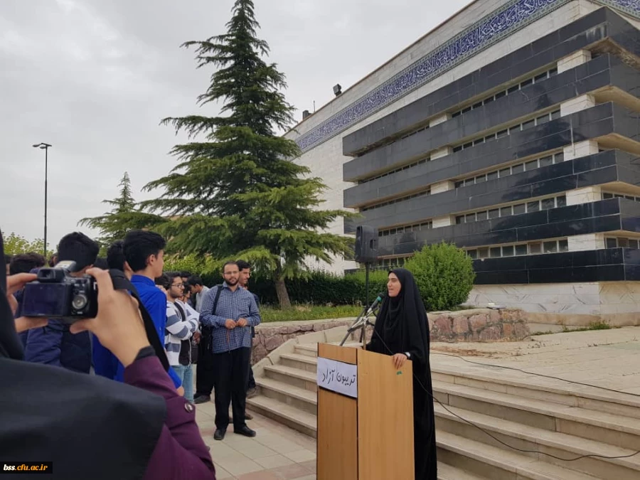 شرکت مسئولان ودانشجویان پردیس بنت الهدی صدر در تظاهرات علیه ترامپ در دانشگاه کردستان 5