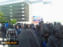 شرکت مسئولان ودانشجویان پردیس بنت الهدی صدر در تظاهرات علیه ترامپ در دانشگاه کردستان 7