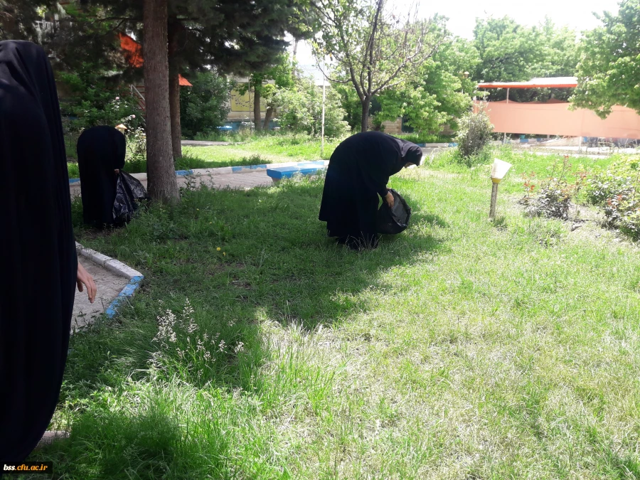 پاکسازی محوطه فضای سبز پردیس  به مناسبت هفته  سراهای  دانشجوئی بروایت تصویر 6