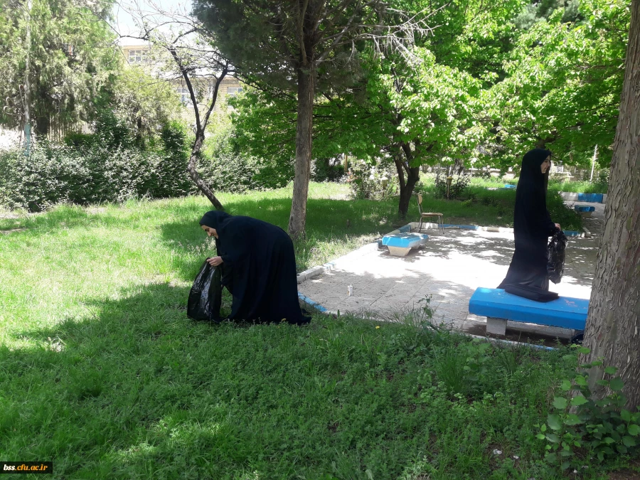 پاکسازی محوطه فضای سبز پردیس  به مناسبت هفته  سراهای  دانشجوئی بروایت تصویر 6