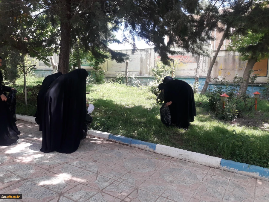 پاکسازی محوطه فضای سبز پردیس  به مناسبت هفته  سراهای  دانشجوئی بروایت تصویر 8