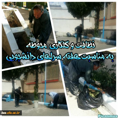 به مناسبت گرامی داشت هفته سراهای دانشجویی برگزار شد:
نظافت و گلکاری محوطه پردیس