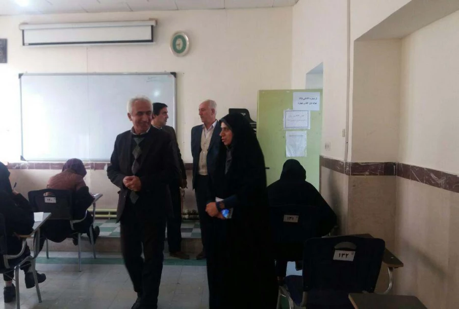 باتزدید مسئولین مدیریت استانی دانشگاه فرهنگیان کردستان؛
از روند برگزاری امتحانات پایان ترم پردیس  بنت الهدی صدر 5