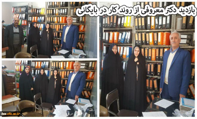بازدید دکتر معروفی از روند کار در بایگانی