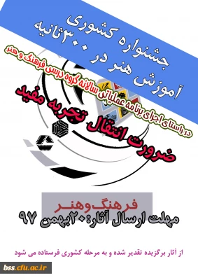 فراخوان جشنواره کشوری آموزش هنر در 300ثانیه