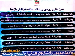 روز شمار هفته پدافند غیر عامل