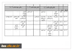 برنامه امتحانات