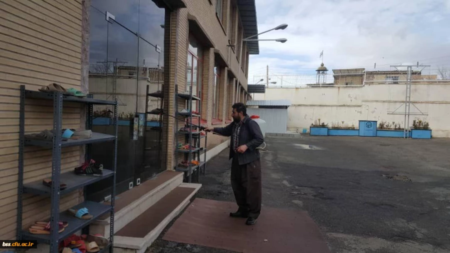 ضد عفونی مستمر فضاهای مختلف پردیس بنت الهدی صدر ادامه دارد 2