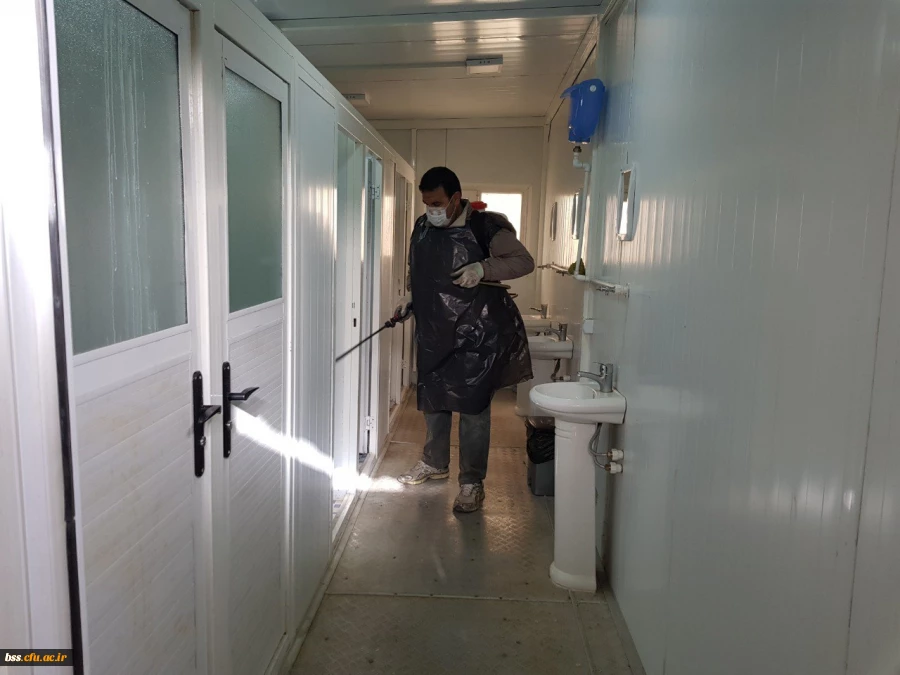 در هفته سراهای دانشجویی و به جهت پیشگیری از شیوع ویروس کرونا انجام پذیرفت؛

ضدعفونی سراهای دانشجویی و اماکن عمومی پردیس 22