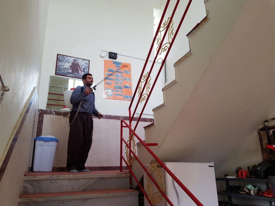 ضدعفونی سراهای دانشجویی و اماکن عمومی پردیس 7