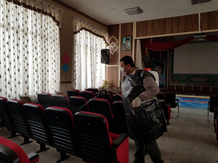 ضدعفونی سراهای دانشجویی و اماکن عمومی پردیس 8