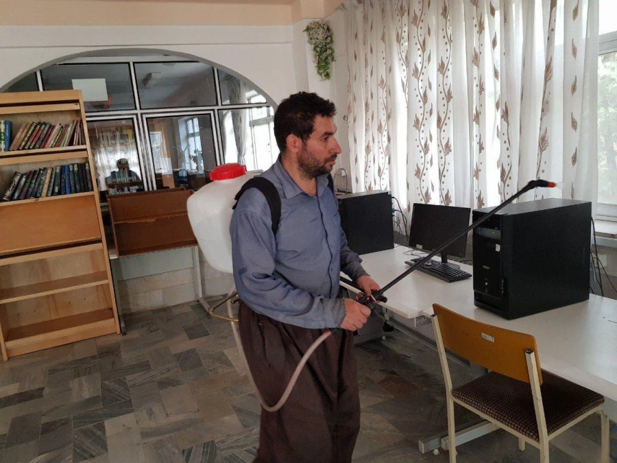 ضدعفونی سراهای دانشجویی و اماکن عمومی پردیس 12