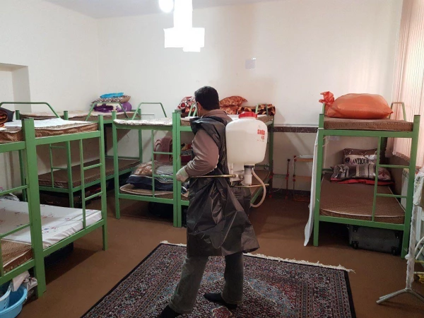 ضدعفونی سراهای دانشجویی و اماکن عمومی پردیس 13