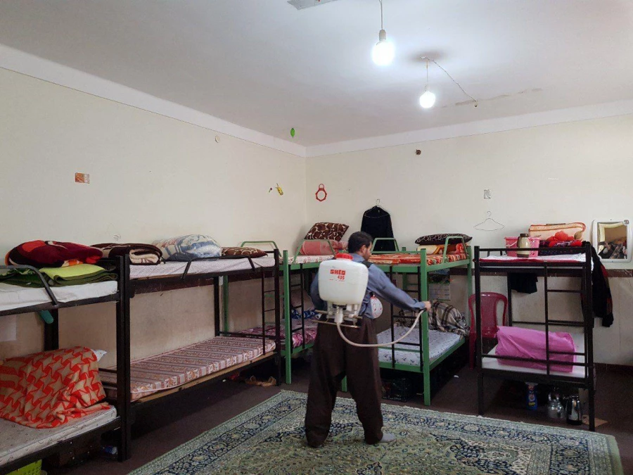 ضدعفونی سراهای دانشجویی و اماکن عمومی پردیس 15