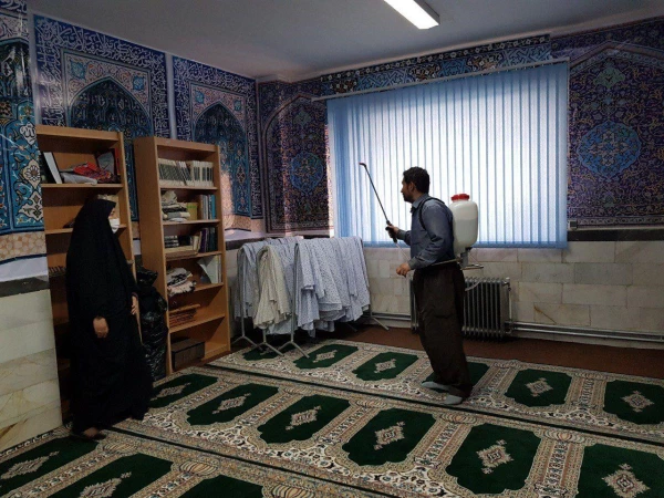ضدعفونی سراهای دانشجویی و اماکن عمومی پردیس 17