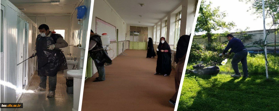 ضدعفونی سراهای دانشجویی و اماکن عمومی پردیس 19