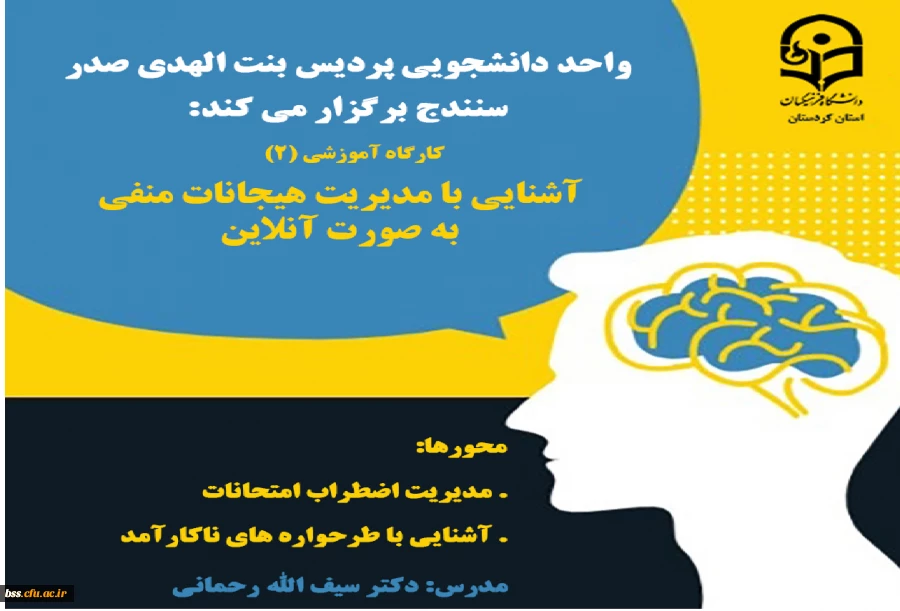 کارگاه آنلاین آشنایی با «مدیریت هیجانات منفی»  3