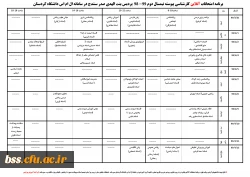 برنامه امتحان