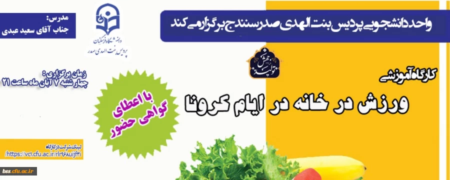 کارگاه مجازی «ورزش در خانه» در ایام کرونا 2