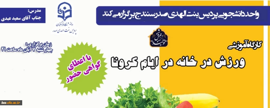 کارگاه مجازی «ورزش در خانه» در ایام کرونا 4